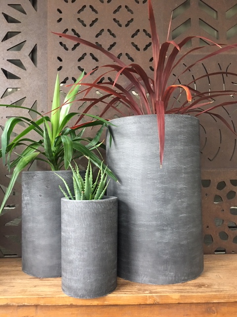 Cylinder Dark Concrete
